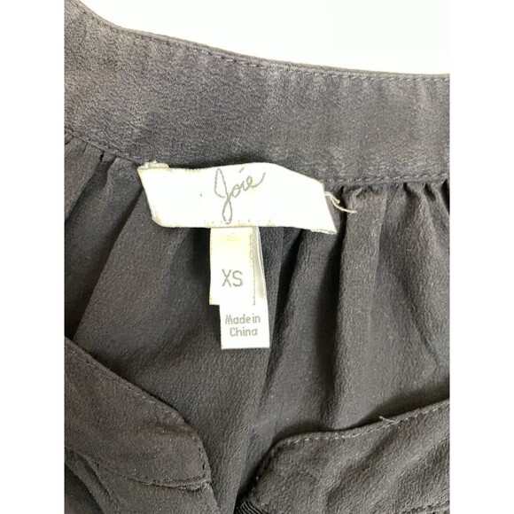 Joie Black Hook& Eye Silk Pullover Top Women's size XS - Picture 7 of 8